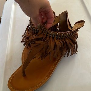 Fringe sandals